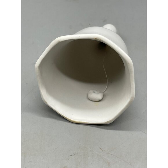 collector ceramic bells set of 2 white gold bands base of handle and bell READ - Picture 7 of 7